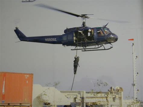 Lapd Huey And Swat Officer Swat Officer Repelling Down To Ro Flickr