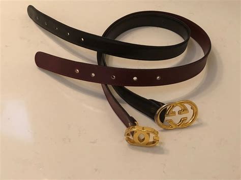 Two Vintage Ladies Genuine Gucci Belts Ebay