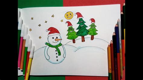 Are you planning to spread a real winter fairytale? How to draw snow man and Christmas tree || Christmas ...