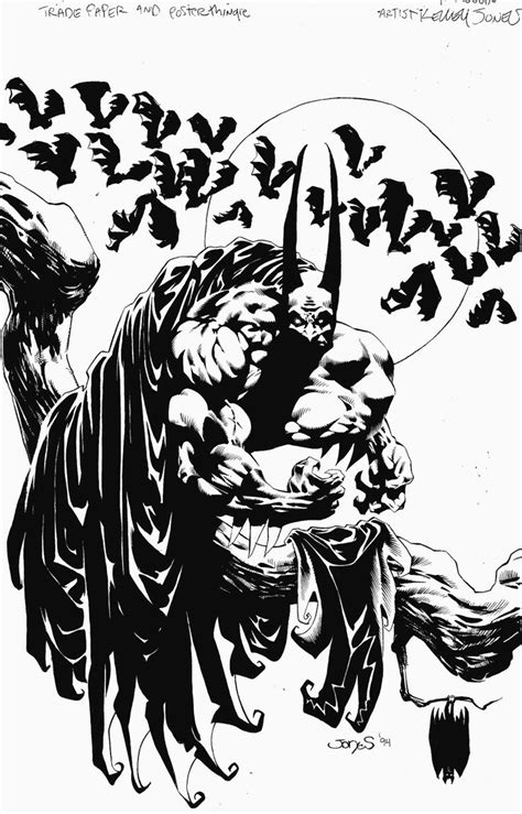 A Black And White Drawing Of Batman Being Attacked By The Demon