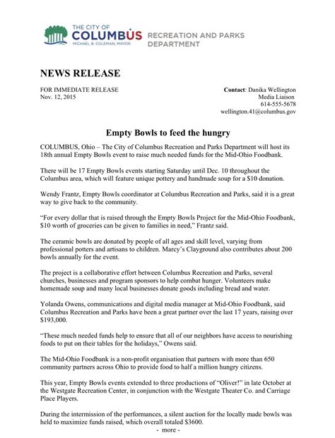 Press Release Format | Business Mentor