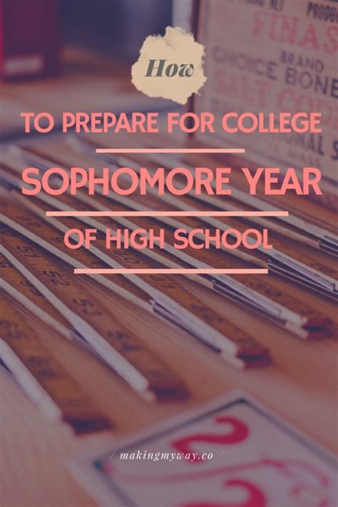 How To Prepare For College In Your Sophomore Year Of High School