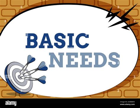 Sign Displaying Basic Needs Concept Meaning Necessary To Sustain Life
