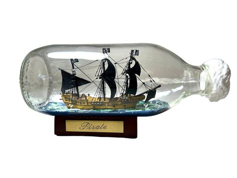 Pirate Ship In A Bottle New 7 Inch European Ships In Bottles