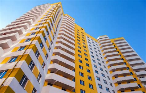 Tall Apartment Buildings Under Construction Stock Image Image Of