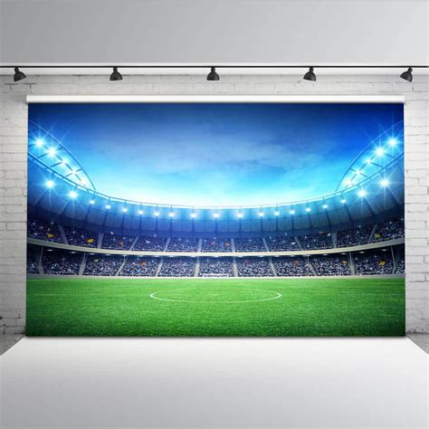 Stadium Background For Photography Soccer Field Photo Backdrop Booth