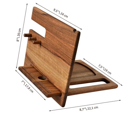 Huge savings · make money when you sell · returns made easy Buy Wood Phone Docking Station, Walnut Desk Organizer ...