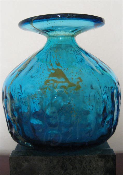 Mdina Malta 4589 Glass Vase C 1969 Signed The Mdina Glass Factory Was Founded In Malta In 1969