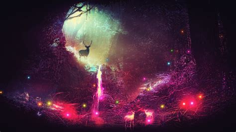 Fantasy Magic Deer Artwork 4k Hd Artist 4k Wallpapers Images