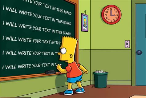 Write Your Text By Bart On Chalkboard By Dattmt
