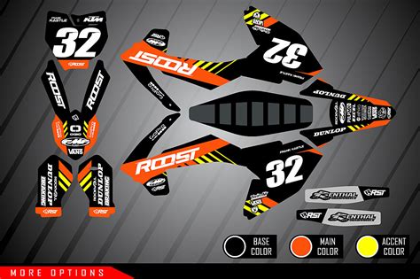 Roost Mx Motocross Graphics Slider Graphics For Ktm
