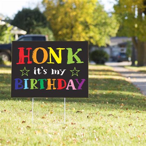 Vispronet Honk Its My Birthday Yard Sign 23in X 17in