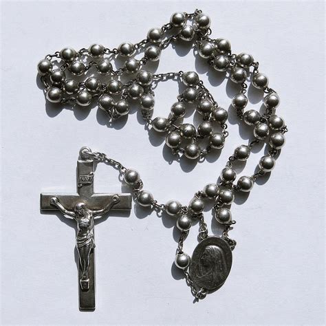 Vintage Sterling Silver Rosary Beads This Is A Classic All Sterling