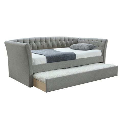 Light Grey Rene Single Sofa Bed With Trundle Temple And Webster Sofa