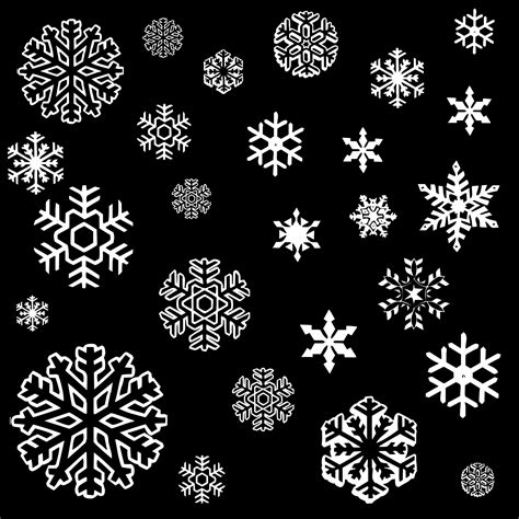 White Snowflakes On Black Free Stock Photo Public Domain Pictures