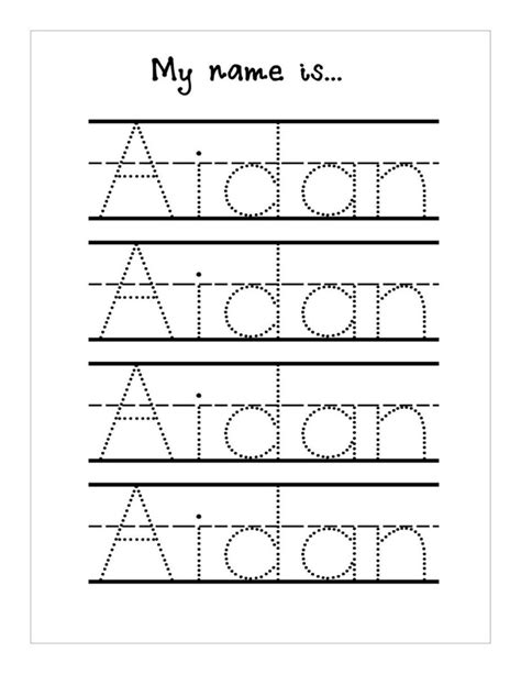 Free Dotted Names For Preschool With Lines Preschool Worksheets Name