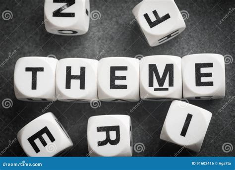 Word Theme On Toy Cubes Stock Photo Image Of Creativity 91602416