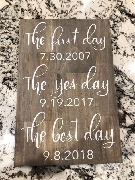 Allison and carlos decide to give their three kids a yes day, where for 24 hours the kids make the rules. First Day Yes Day Best Day Wedding Sign - Best Dates ...