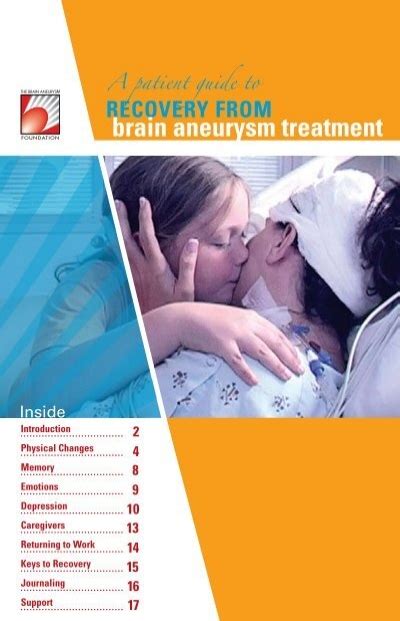 A Patient Guide To Recoverypdf The Brain Aneurysm Foundation