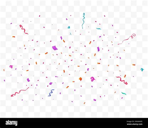 Confetti Vector Illustration Festive Background Party Concept Flying