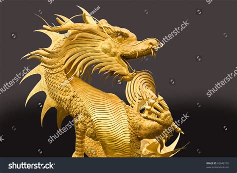 Golden Dragon Statue Stock Photo 65648176 Shutterstock