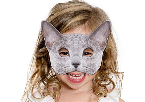 Russian Blue Cat Printable Mask Cat Photo Real Cat Mask Etsy