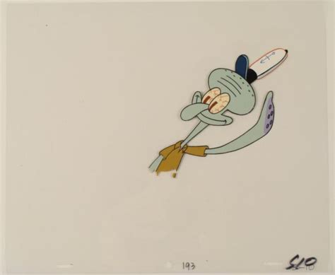 Squidward Bloodshot Cel Original Spongebob Animation