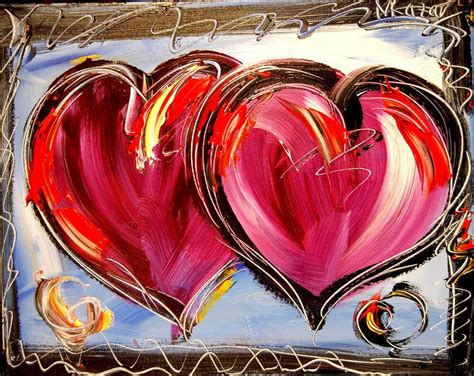 Hearts Artist Pop Art Abstract Modern Original Oil Painting Up98y