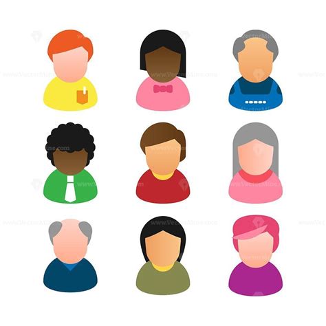 Description Free Profile Avatars Vector Illustration Collection Male