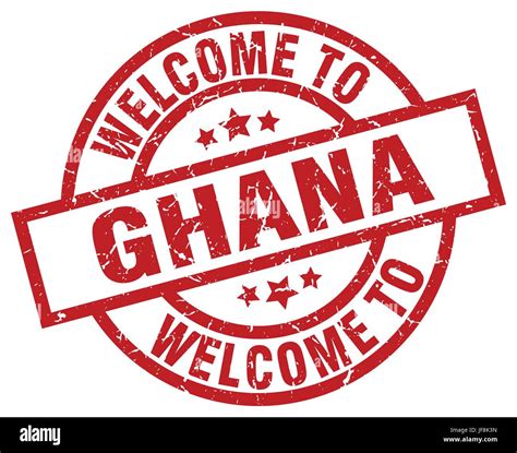Welcome To Ghana Red Stamp Stock Vector Image And Art Alamy