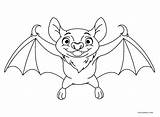 Coloring Bat Bats Printable sketch template