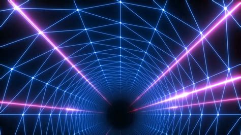 ⚡️ Retrowave 80s Grid Tunnel Animated Vj Loop Video Background For