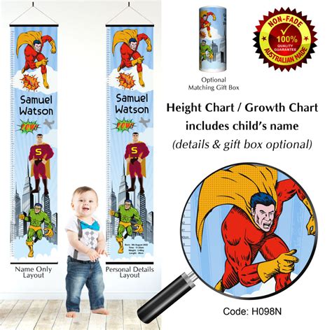 4 My Child Height Charts Superheroes Superman Theme All Height