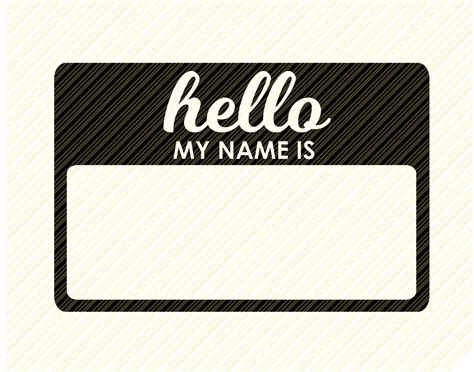 Hello My Name Is Svg Name Tag Svg Vector Image Cut File For Etsy