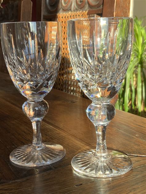 Antiques Atlas Pair Of Stuart Crystal Wine Glasses