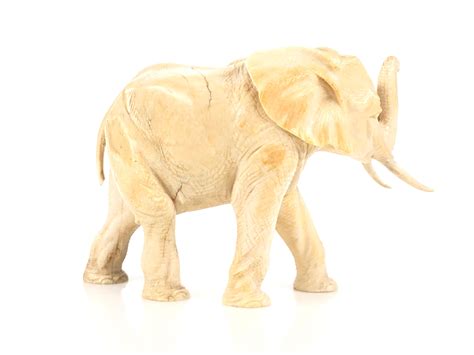 Lot Antique Hand Carved Ivory Elephant