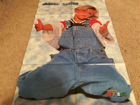 Aaron Carter Teen Magazine Poster Clipping S Surfin USA Overalls Hard To Find Teen Stars
