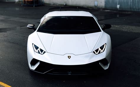 Download Wallpaper 1280x800 Lamborghini Aventador Front View White