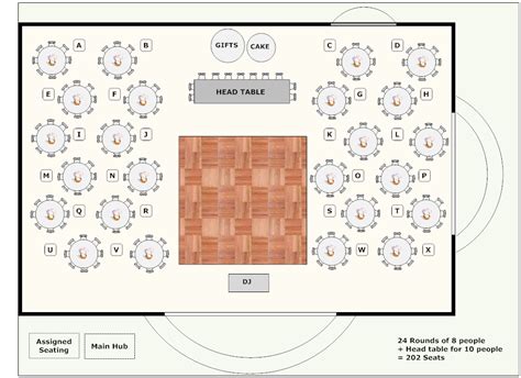 Banquet Plan Space Layout Use This Software To Lay Out The Floorplan Of The Reception Hall