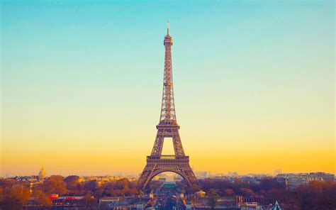 Wallpaper Eiffel Tower Evening Paris France Hd World