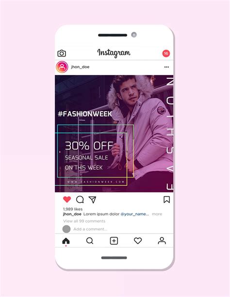 Fashion Instagram Ad Template In Psd Download