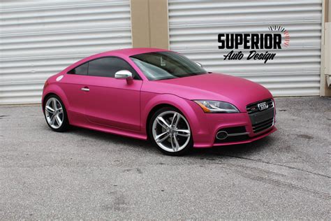 2014 Audi Tt S Line Matte Pink Metallic Wrap Broward Miami Dade West