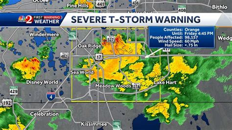 Nws Issues Severe Thunderstorm Warnings In Central Fl
