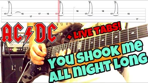 Acdc You Shook Me All Night Long Guitar Cover Live Tabs Youtube