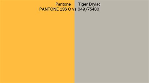 Pantone 136 C Vs Tiger Drylac 049 75480 Side By Side Comparison