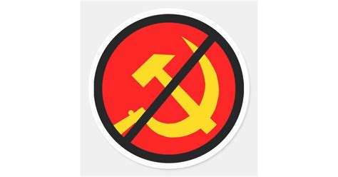 Anti Communist Classic Round Sticker Zazzle