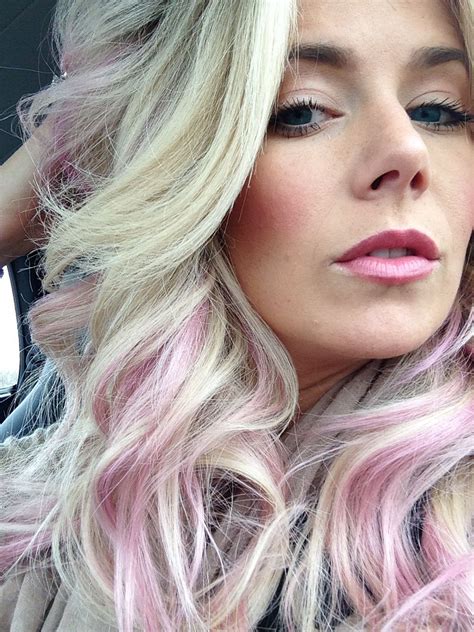 49 top images light pink streaks in blonde hair 48 best pink highlights images on pinterest