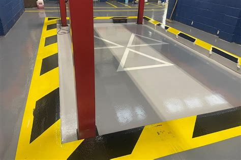 Epoxy Line Marking Liberty Floor Solutions Expert Team With A Proven