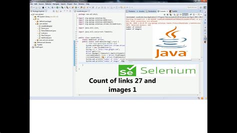 Count Number Of Links And Images Java Selenium Youtube