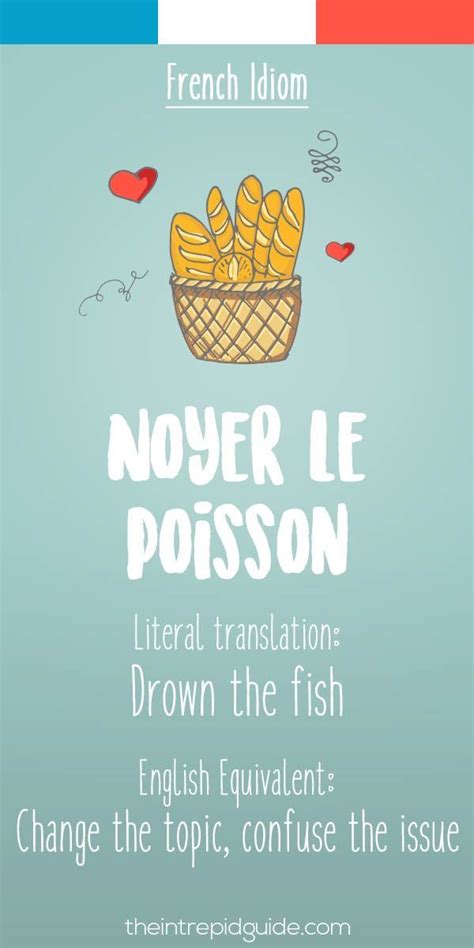 Educational Infographic French Idiom Noyer Le Poisson